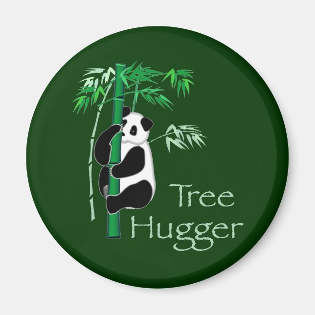 Tree Hugger Panda Magnet (Vorne)