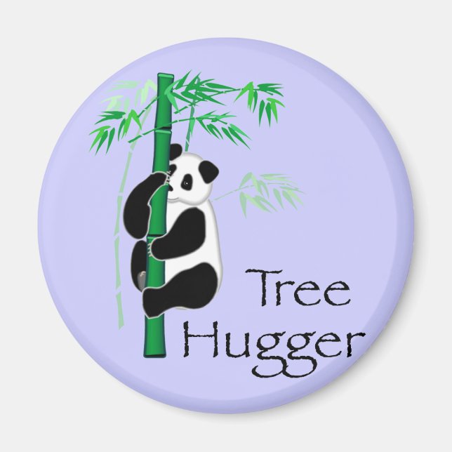 Tree Hugger Panda Magnet (Vorne)