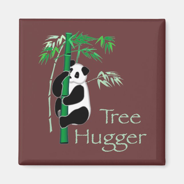 Tree Hugger Panda Magnet (Vorne)