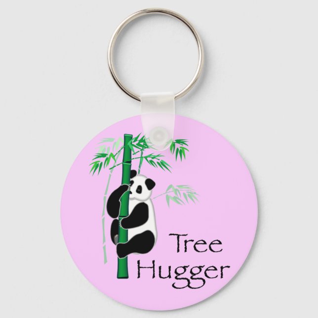 Tree Hugger Panda Schlüsselanhänger (Vorderseite)