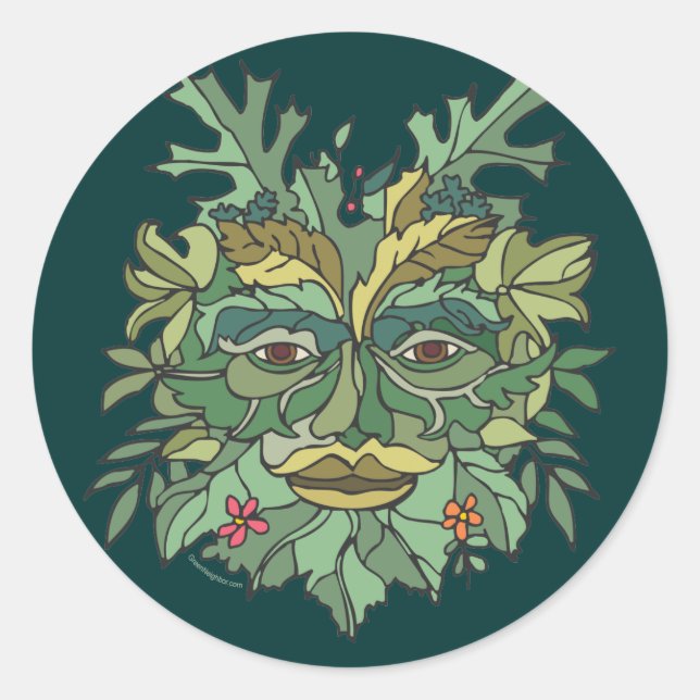 Tree Hugger Runder Aufkleber (Vorderseite)
