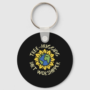 Tree Hugging Dirt Worshipper Shirt Earth Day Sunfl Schlüsselanhänger