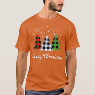 Tree Kariert Christmasree Merry Christmasree Vinta T-Shirt