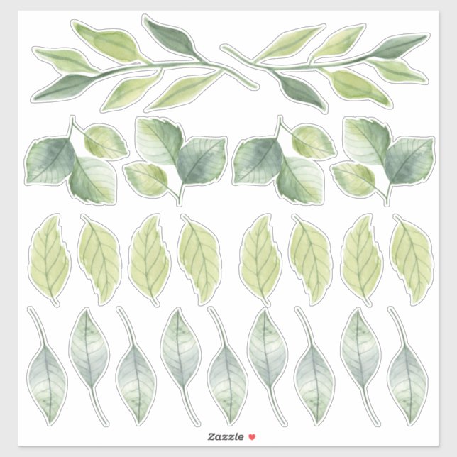 Tree Leaf Grüne Schlafzimmerwand Set Sticker (Blatt)