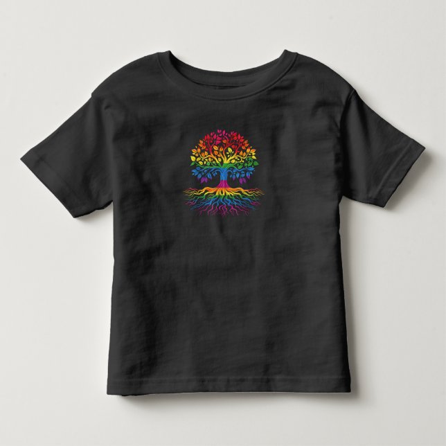 Tree Life Rainbow LGBT Flag Gay Pride Kleinkind T-shirt (Vorderseite)