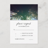 Tree Lights Rustikale romantische Hochzeit RSVP