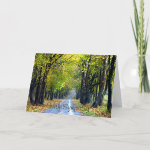 Tree-Lined Gravel Road Condolence Card Karte