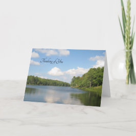 Tree Lined Lake - Denken Sie an Ihre Karte