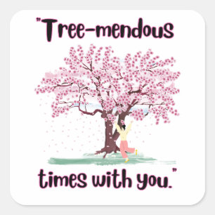 TREE MENDUS QUOTE QUADRATISCHER AUFKLEBER