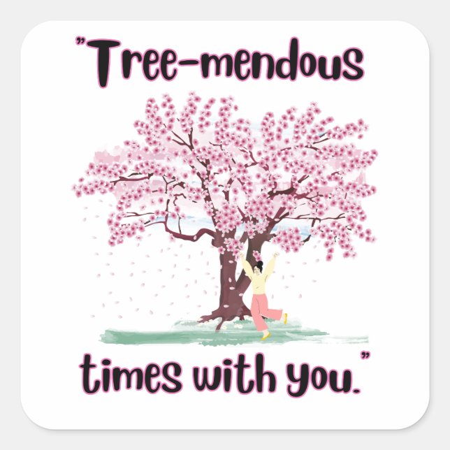 TREE MENDUS QUOTE QUADRATISCHER AUFKLEBER (Vorderseite)