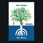 Tree Menorah Poster<br><div class="desc">Der Baum repräsentiert das israelische Volk,  das in jüdischer Tradition verwurzelt ist,  repräsentiert durch die Menorah,  und die optimistische Zukunft wird durch Weisheit,  Tradition und Erinnerung geprägt.</div>