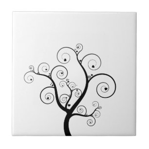 Tree mit Herzen Fliese