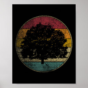 Tree Nature Earth Day Gift Shirt Retro Style Vinta Poster