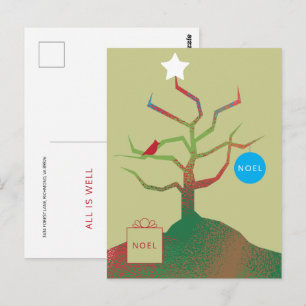 Tree of Art Christmas Card Postkarte