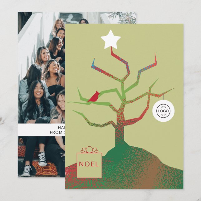 Tree of Art Corporate Weihnachtskarte Karte (Vorne/Hinten)