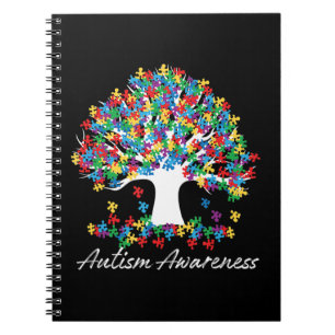 Tree of Autismus Awareness Month Life ASD Männer F Notizblock