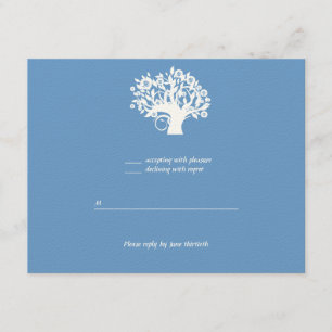 Tree of Life Bar Bat Mitzvah Wedding RSVP Karte