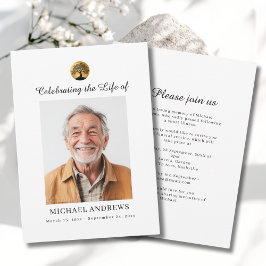 Tree of Life - Celebration of Life Funeral Photo  Einladung