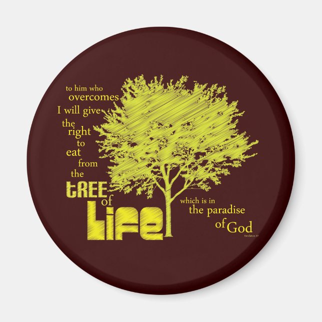 Tree of Life Christlich Scripture magnet (Vorne)