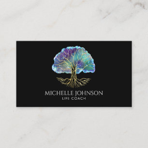 Tree of Life Coach Event Planner Yoga Lehrer Visitenkarte