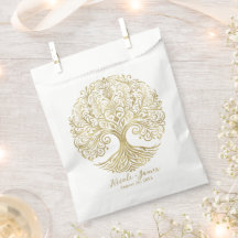 Tree of Life Cream & Gold Celtic Wedding