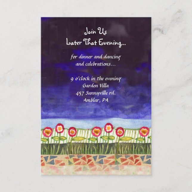 Tree of Life Doves Bar Bat Mitzvah Empfang Card Begleitkarte (Vorderseite)