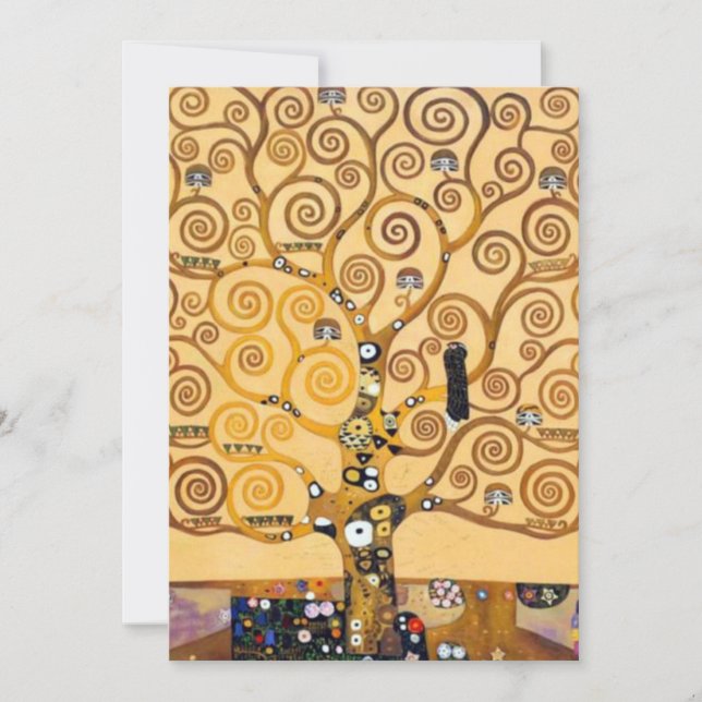 Tree Of Life Gustav Klimt Einladung (Vorderseite)