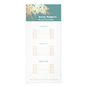 Tree of Life Health and Wellness Price List Menü