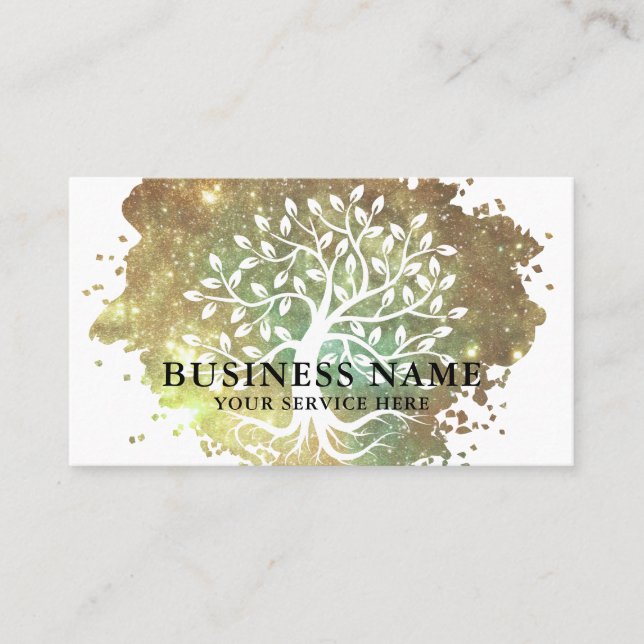 Tree of Life Health Wellness-Center Holographic Gl Visitenkarte (Vorderseite)