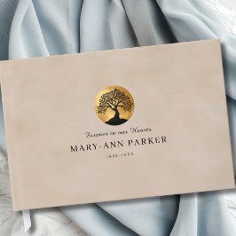 Tree of Life!  Memorial Beige Custom Gästebuch