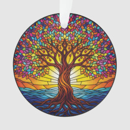 Tree of Life Ornament 2025, Stained-Glass Effect 2