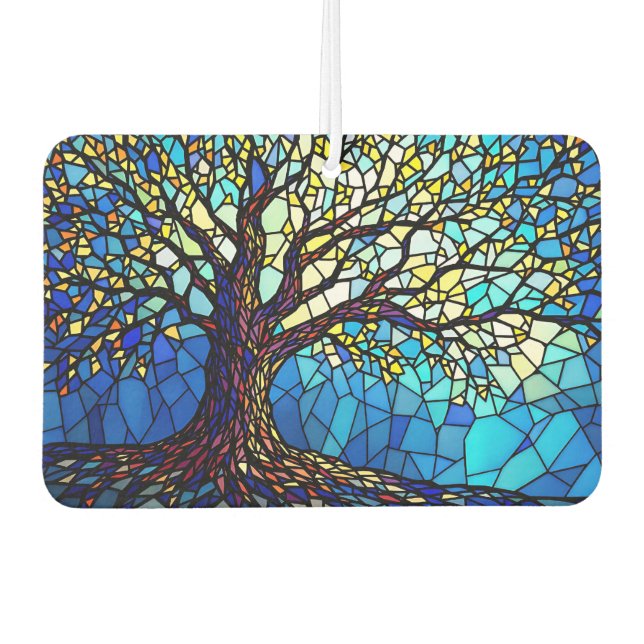 Tree of Life Shattered Glass Mosaic Autolufterfrischer (Vorderseite)