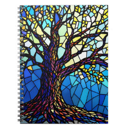 Tree of Life Shattered Glass Mosaic Notizblock