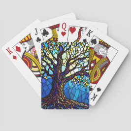 Tree of Life Shattered Glass Mosaic Spielkarten