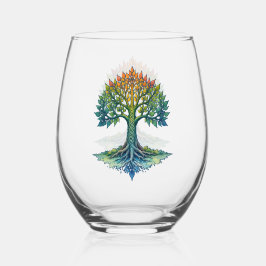 Tree of Life Shifting Dawn  Weinglas Ohne Stiel
