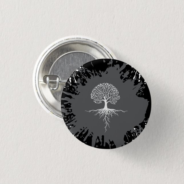 Tree of Life Splatter Pin Button (Vorne & Hinten)