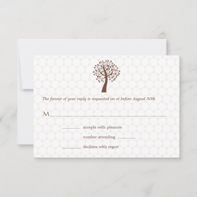 Tree of Life Star von David Bar-Bat Mitzvah UAWG RSVP Karte (Vorderseite)