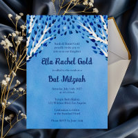 Tree of Life Stars Watercolor Bat Bar Mitzvah