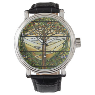 Tree of Life/Tiffany-Fenster Armbanduhr