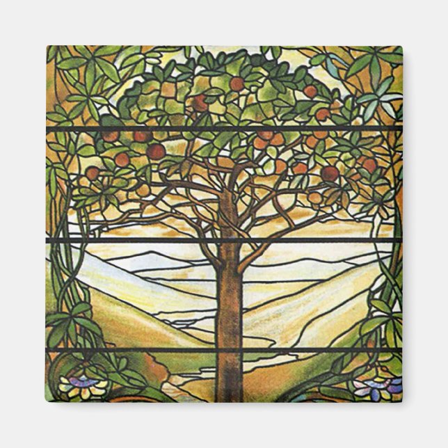 Tree of Life/Tiffany-Fenster Magnet (Vorne)