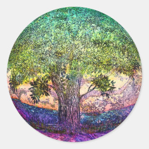 Tree of Life Truth Seeker Runder Aufkleber