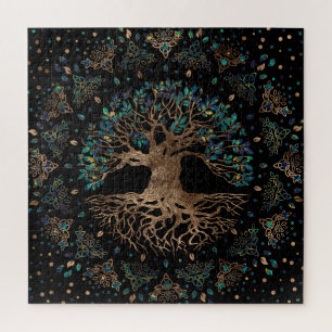 Tree of life - Yggdrasil Golden and Marble ornamen