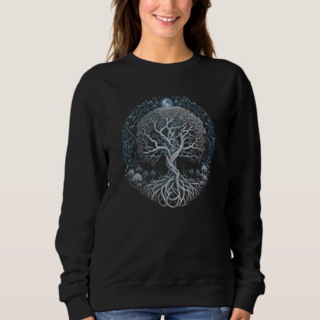 Tree of Life Yggdrasil Viking Midgard Thor Walhall Sweatshirt (Vorderseite)