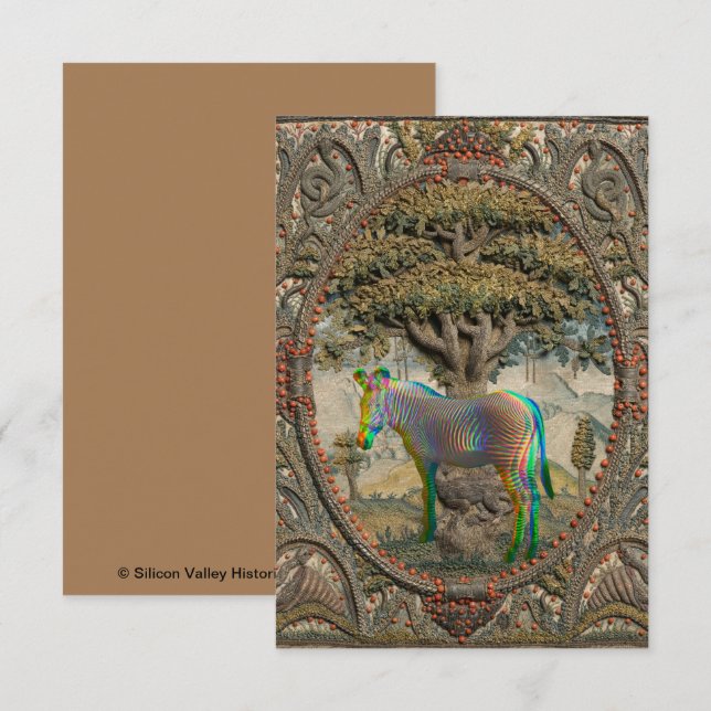Tree of Life Zebra Dankeskarte (Vorne/Hinten)