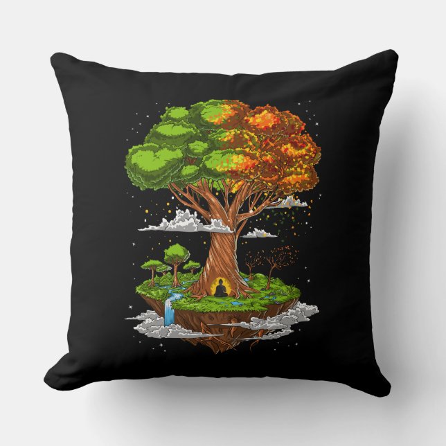 Tree Of Life Zen Meditation Kissen (Vorderseite)