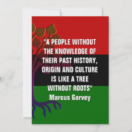 TREE OHNE ROOTS Marcus Garvey Black History Karte