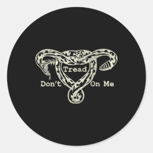 Tree on me Uterus Snake Pro Roe Feminist Runder Aufkleber