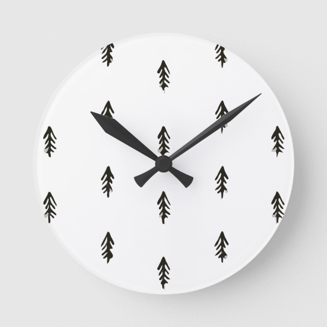 Tree Pattern Runde Wanduhr (Vorderseite)