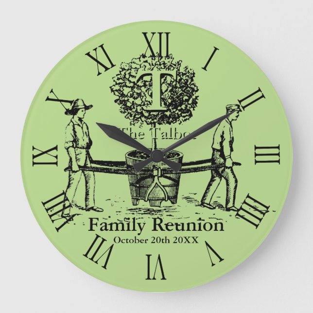 Tree Personalisierte Wiedersehen-Wall-Uhr Große Wanduhr (Vorderseite)