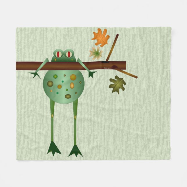 Tree Phrog Fleece Blanket (Vorderseite (Horizontal))